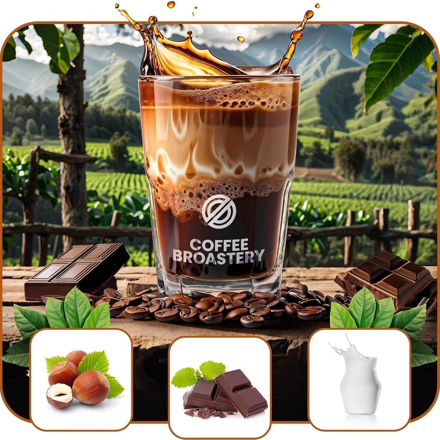 Geschenkset – Premium-Kaffeebohnen Mogiana aus Brasilien 1 kg + Keramiktasse