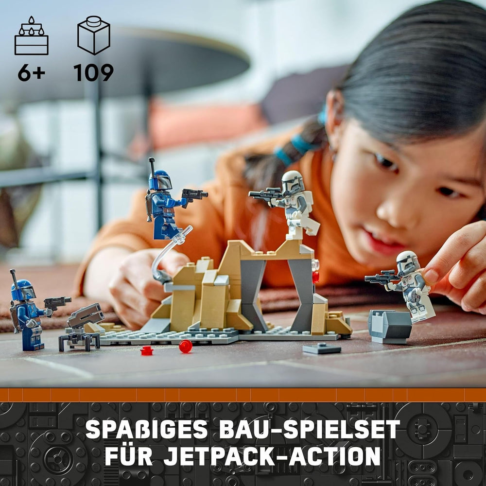 LEGO Star Wars: Mandalorian Ambush on Mandalore Battle Pack, jucărie de construcție de aventură pentru copii, set de acțiune de colecționat, idee de cadou pentru băieți și fete 75373 Seturi de constructie Besuche den LEGO-Store