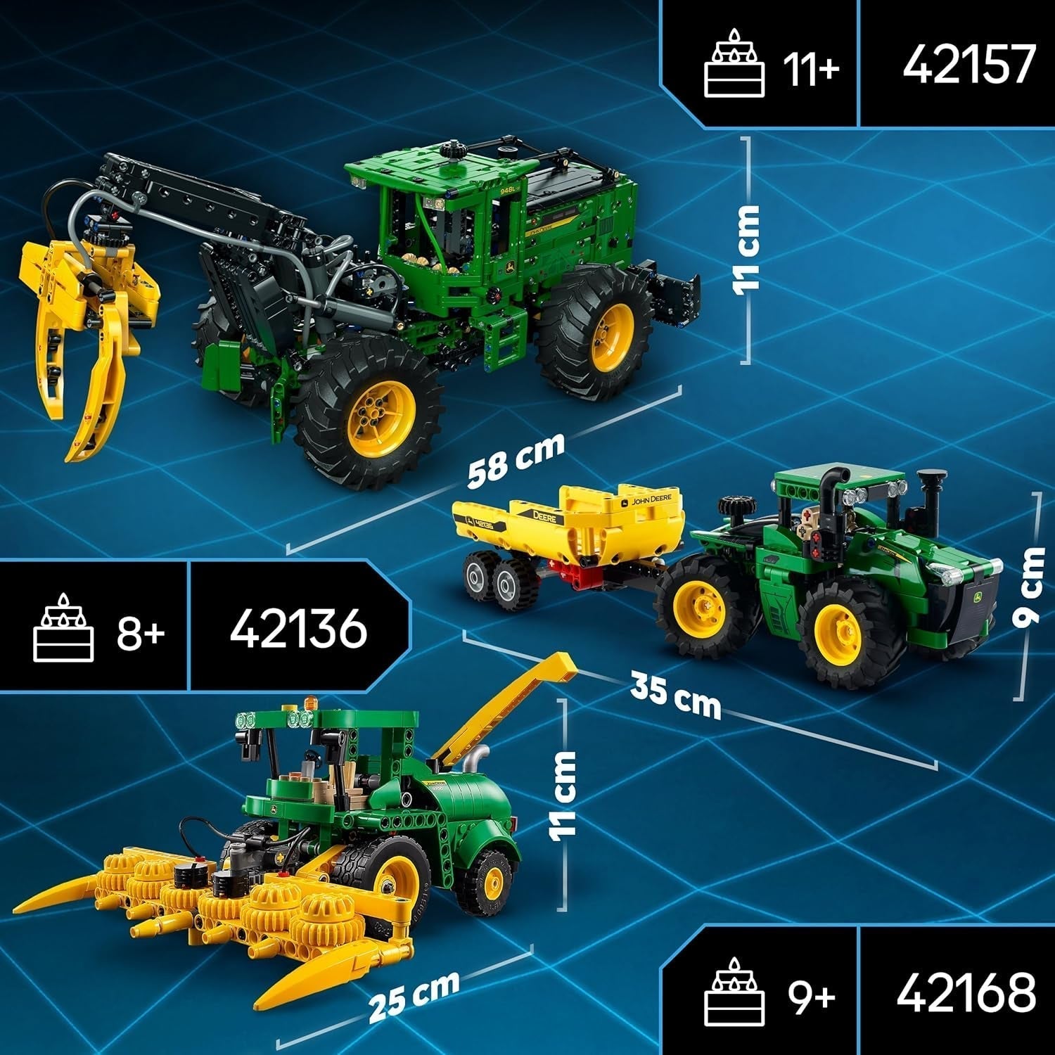 LEGO Technic John Deere 9700 Forage Harvester, Tractor de jucărie pentru copii, set de fermă, model de vehicul cu funcții realiste, cadou pentru băieți și fete de la 9 ani 42168 Seturi de constructie Besuche den LEGO-Store