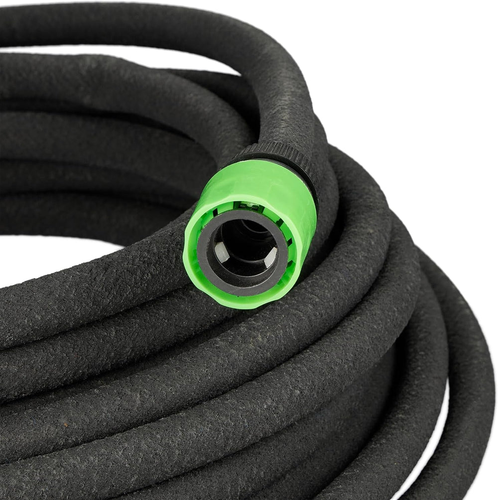 Furtun de picurare Relaxdays, 25 m, furtun de udare pentru udarea straturilor înalte și a gardurilor vii, furtun de grădină, negru