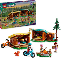 LEGO Friends Cosy Huts At Adventure Camp, Playset pentru jocuri de rol în aer liber, jucărie pentru copii pentru fete și băieți de la 7 ani cu 3 figurine și vulpe, jucărie de camping 42624 Seturi de constructie Besuche den LEGO-Store Titlu implicit