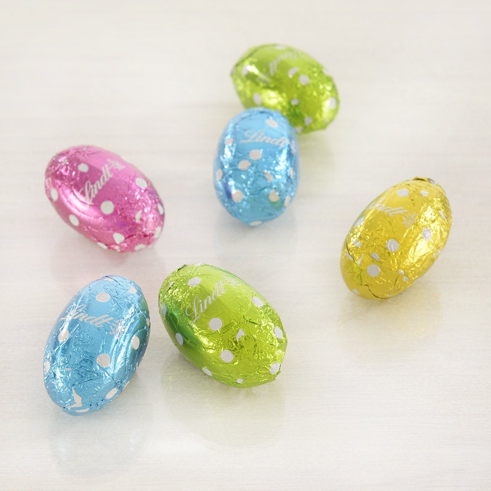 Micii Prieteni de Paște cu Ciocolată | 2 x 100 g și Decor de Ciocolată Mini Ouă cu Lapte Alpin | 2 x 180 g Pliculețe | Ouă de ciocolată cu lapte premium, ambalate vesel și colorat, în patru culori, pentru Paște