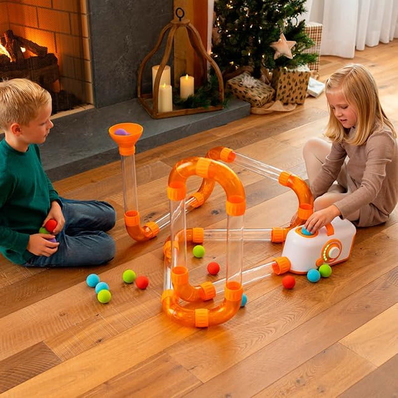 Fat Brain Toys Air Toobz Erweiterungspaket – Luftbetriebenes STEM-Bauspielzeug – Kinder & Jugendliche, Blau