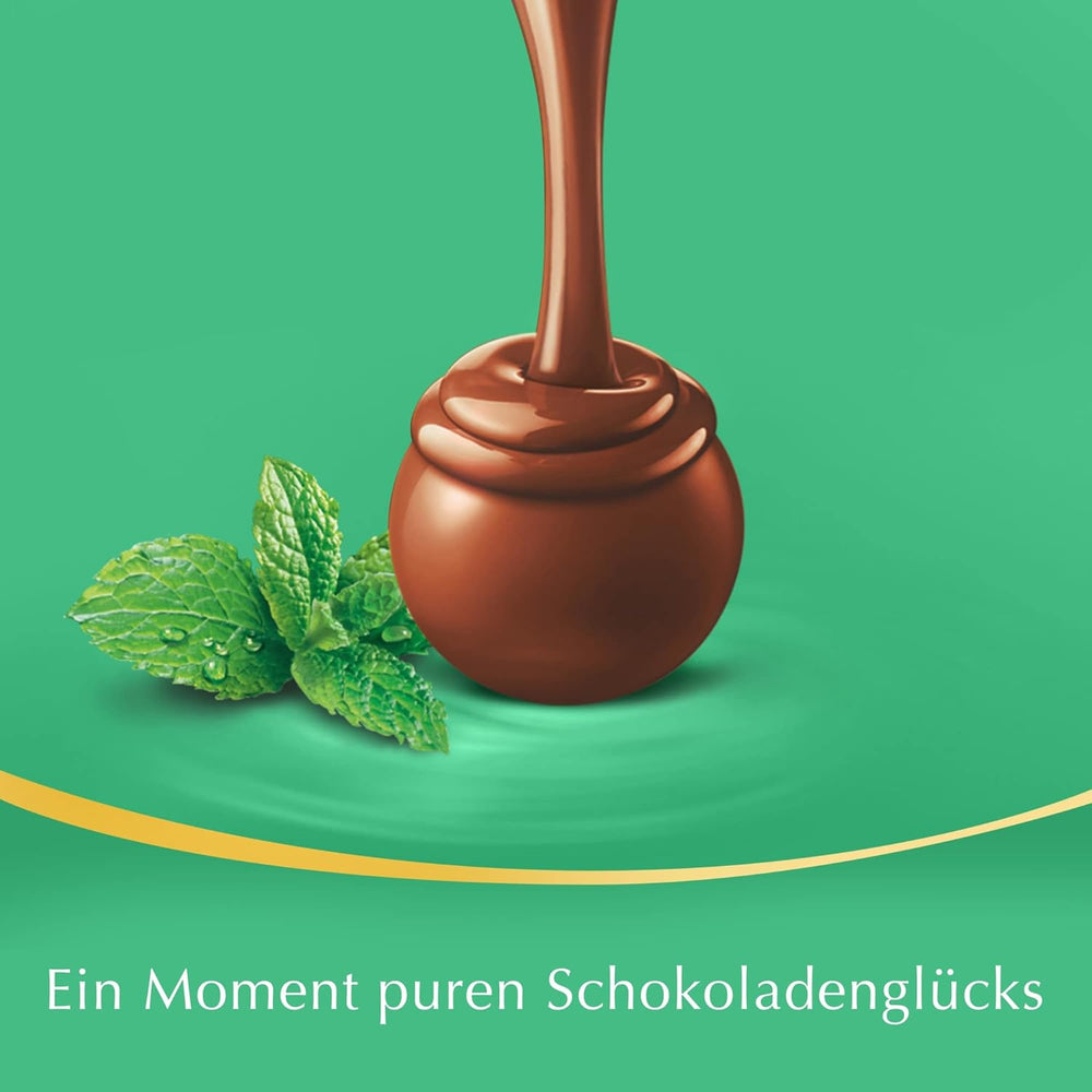Bile de ciocolată LINDOR | Pungă resigilabilă de 1 kg | aprox. 80 de bile de ciocolată cu lapte și mentă cu umplutură | Pachet vrac & Bile de ciocolată LINDOR cu caramel sărat