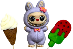 Set decoratiuni comestibile, Labubu Decoratiuni din Pasta de Zahar Nati Shop