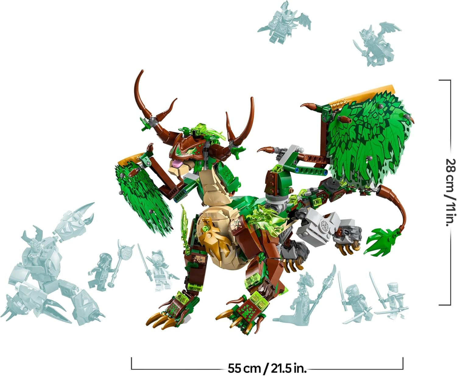 LEGO NINJAGO Der Drache des Lebens - Ninja Spielzeug mit Drachenfigur, Mini Monster Mech, 8 Minifiguren und Schwertern - Kreatives Geschenk für Jungen und Mädchen ab 8 Jahren und Fans - 71859