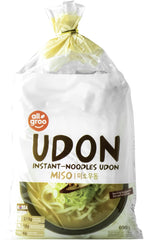 Tăiței instant Allgroo Udon - Miso, supă Udon, picantă, aromată, preparare rapidă - conține 3 porții - 1 x 690 g