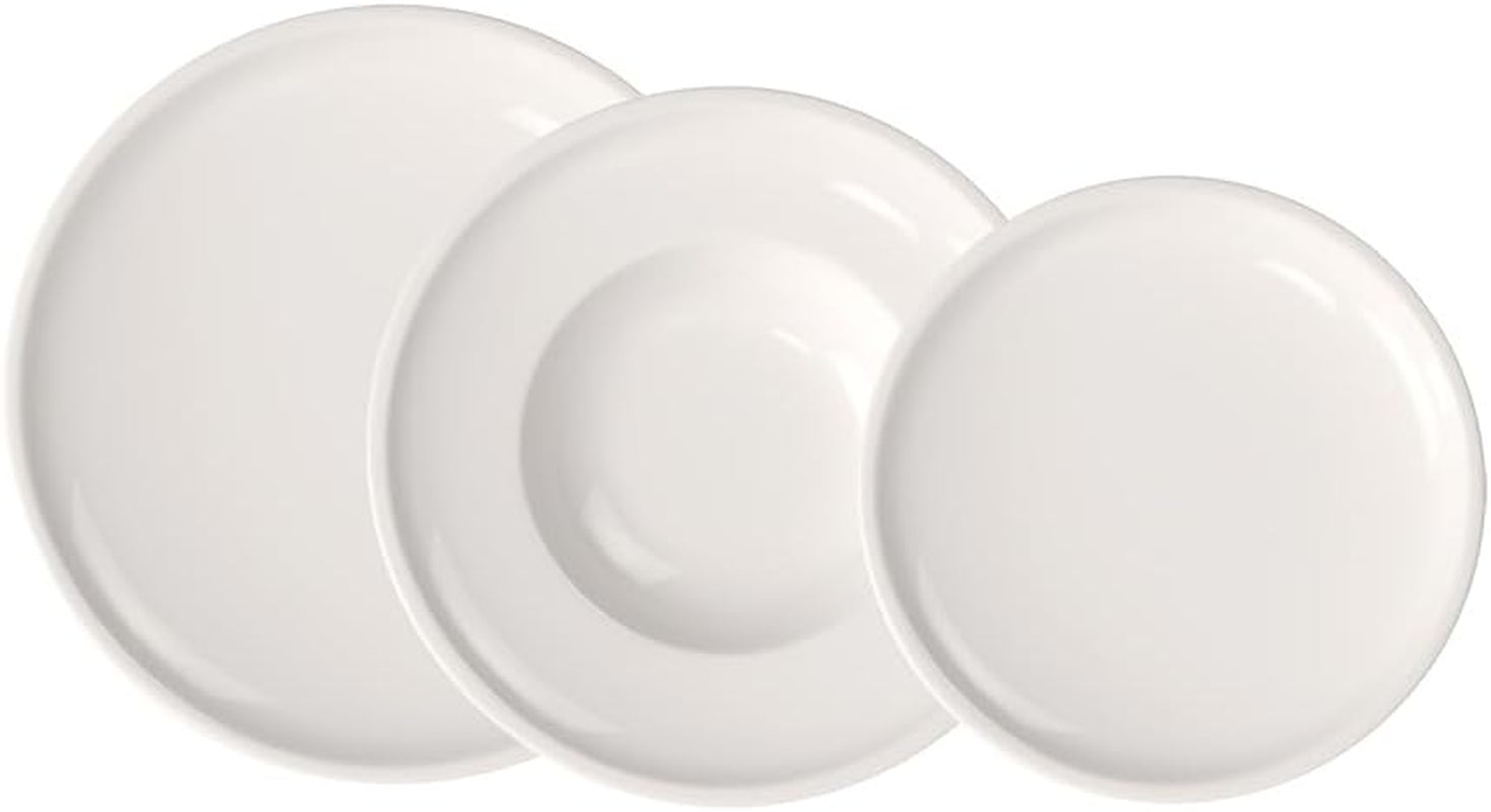 Villeroy & Boch – Artesano Set de veselă 6 piese pentru 2 persoane, alb, rezistent la mașina de spălat vase, rezistent la cuptorul cu microunde, set de veselă, set de farfurii, farfurii de cină, farfurii de mic dejun, farfurii de sumă, porțelan premium