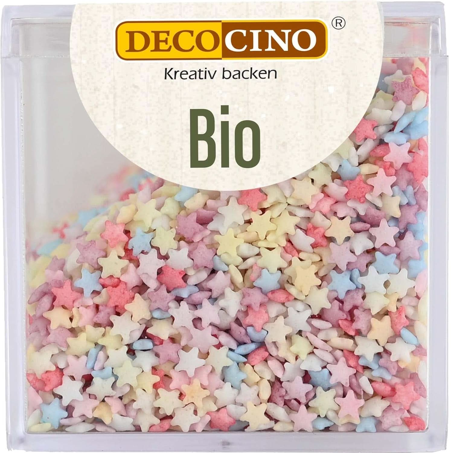 DECOCINO Organic Sprinkle Stars, 50 grame Sprinkles Naty Shop