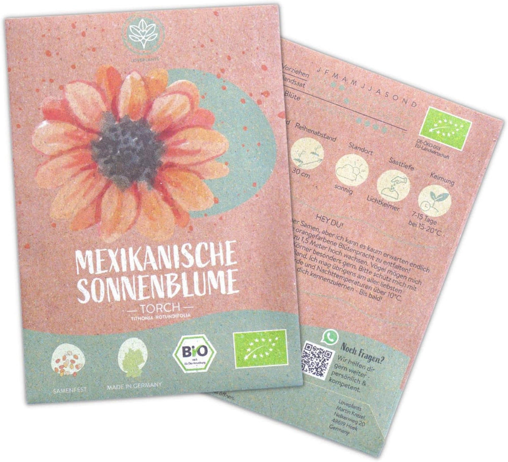 Semințe de floarea-soarelui organice, ramificate, 20 de semințe de floarea-soarelui cu o rată mare de germinare, semințe de floarea-soarelui pentru grădina, balconul, stratul de flori sau cadou pentru oaspeți. Semințe de flori cu polenizare liberă.