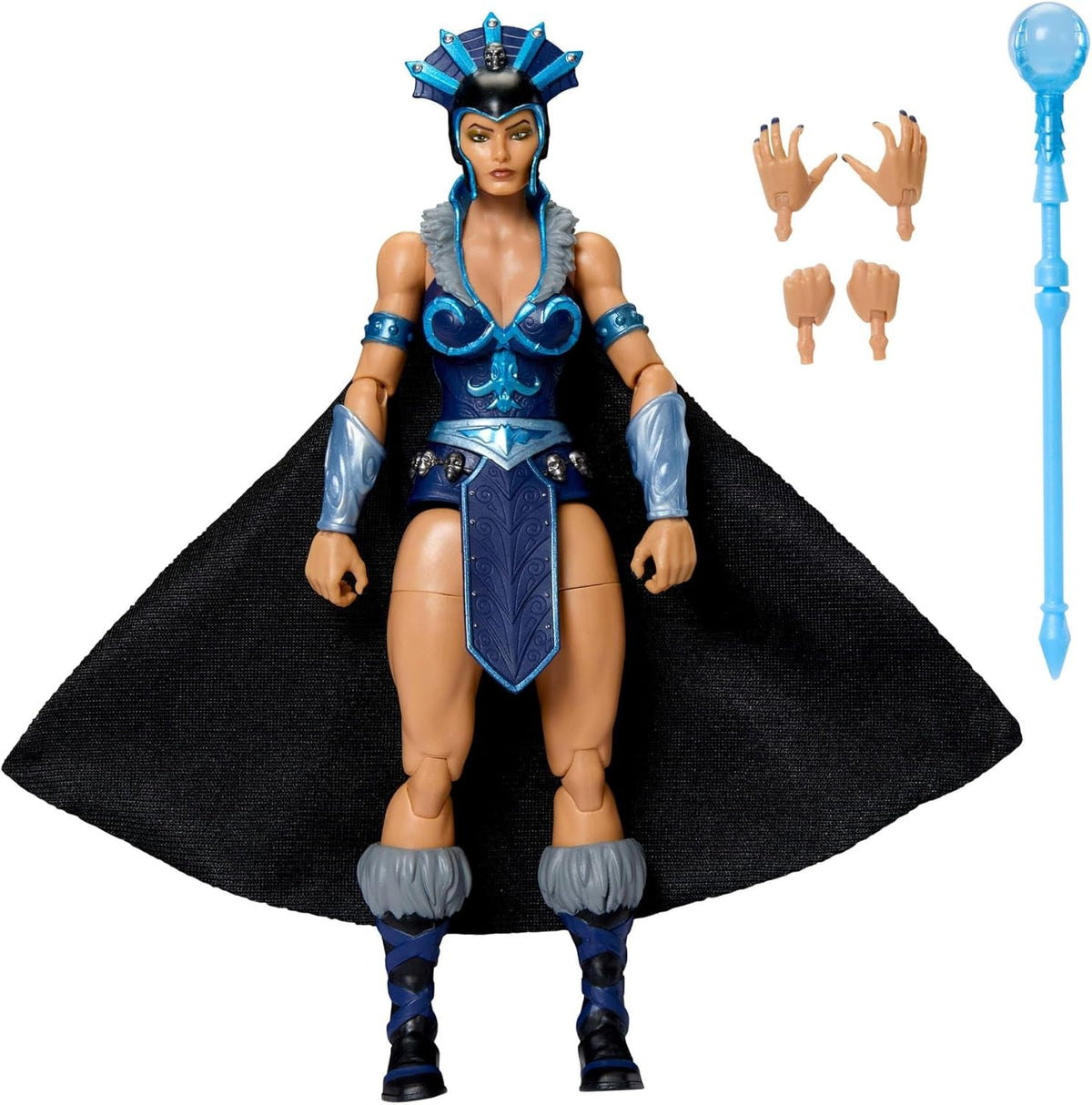 Masters of the Universe Masterverse Action Figure Aprox. 18 Cm înălțime, New Eternia Evil-Lyn, MOTU Toy Villainess, Sorceress, 30 puncte de mișcare, baghetă cu glob de cristal, JBP77 Action figures Naty Shop Titlu implicit
