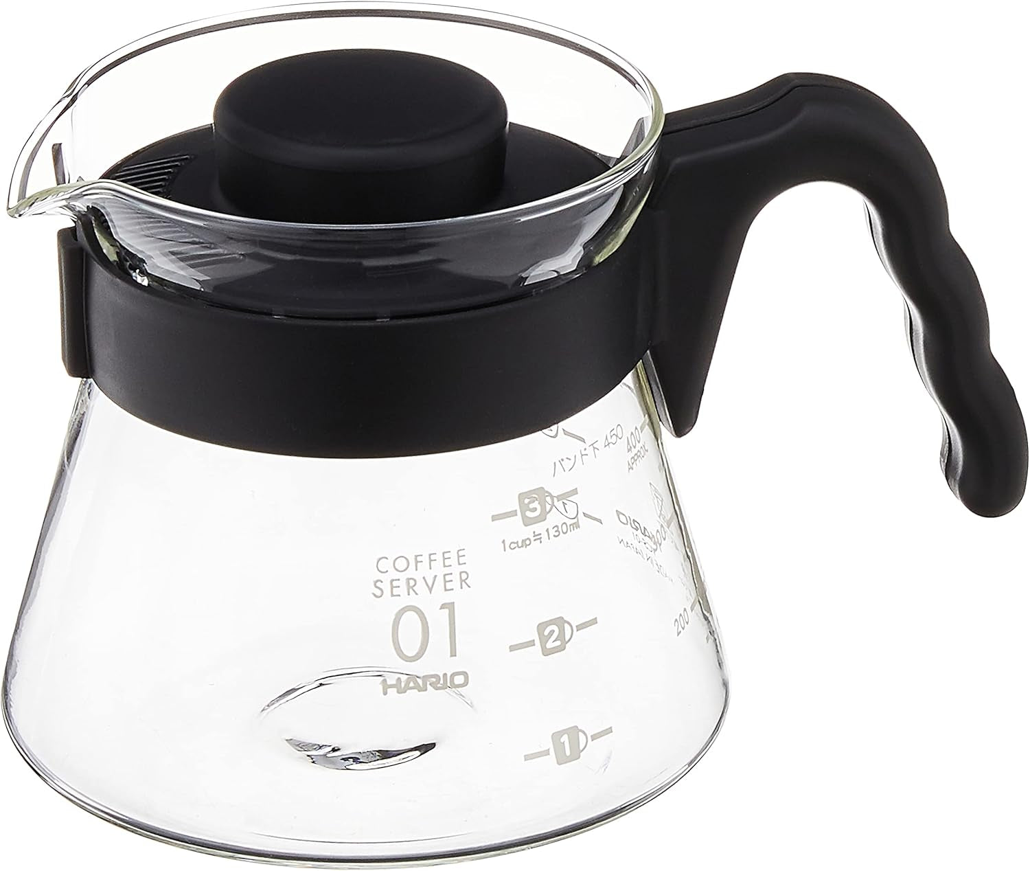 4977642019126 Carafă pentru servire cafea V60 700 ml VCS-02B, sticlă, incoloră, 17,3 x 14,1 x 13 cm