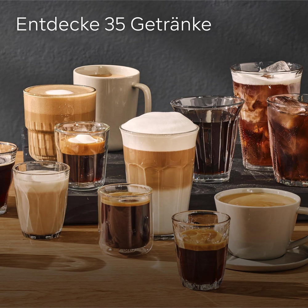 Espressor automat Siemens EQ700 classic TP715D01, control prin aplicație, preparare la rece, afișaj tactil intuitiv, până la 10 creații individuale de cafea ca favorite, curățare automată cu abur, 1500 W, gri-argintiu