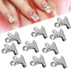 10 buc cleme de unghii clip metalic extensie unghii clip Nail Art instrument din fibră de sticlă fixator accesorii Nail Art echipamente durabile practice acasă DIY salon
