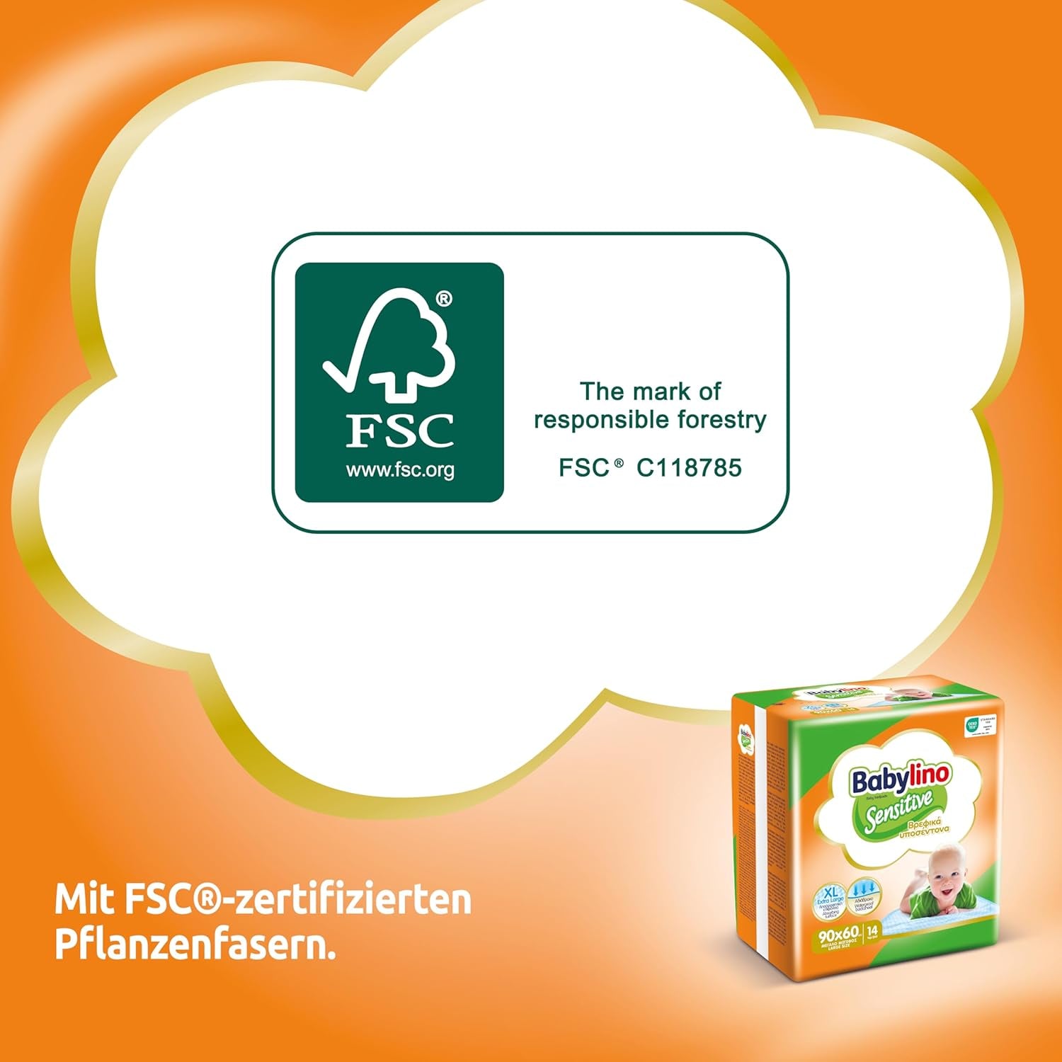 Șervețele umede sensibile, 90 x 60 cm, extra absorbante, 14 bucăți