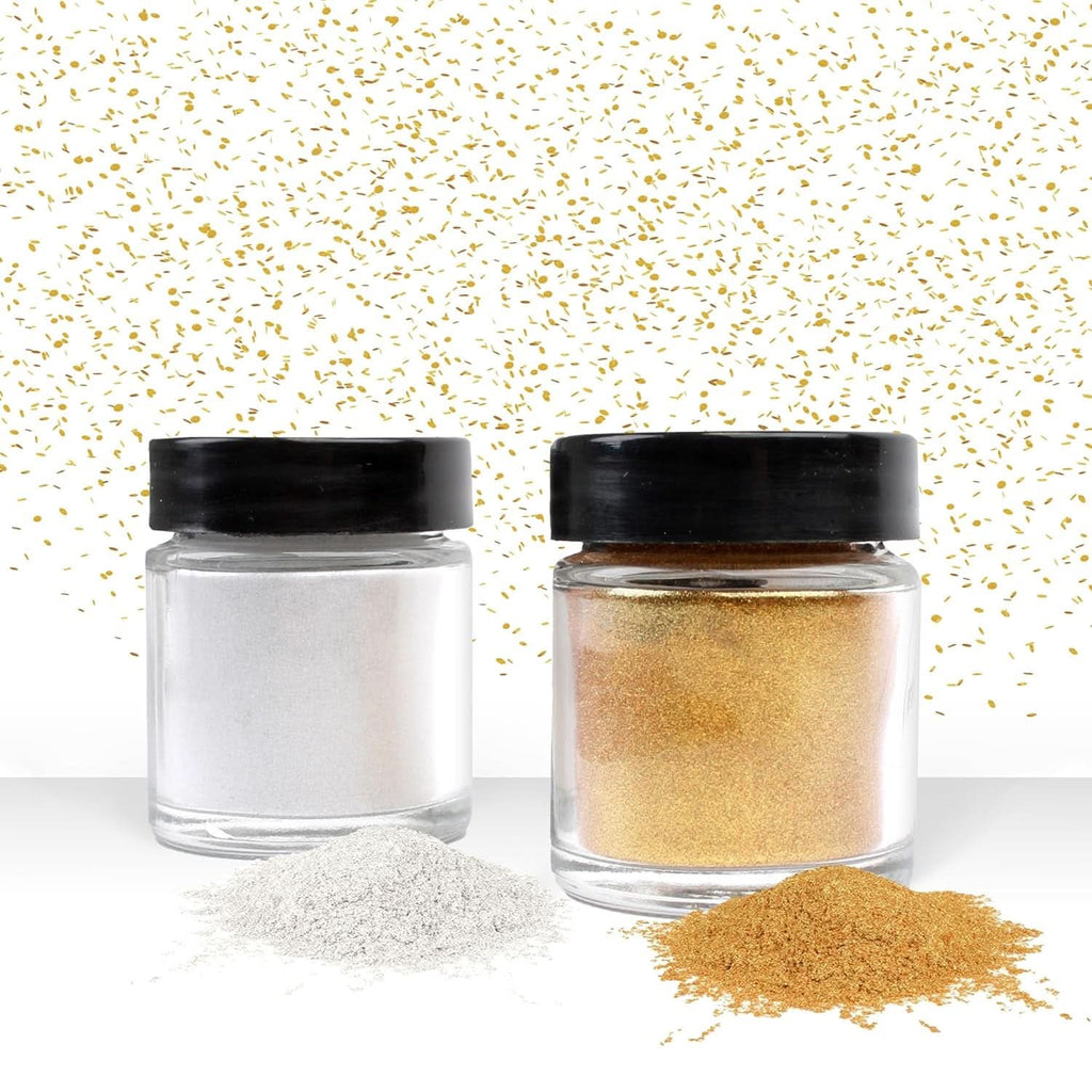 Günthart glitter, pudra, auriu si argintiu, set 2 x 7 grame Naty Shop