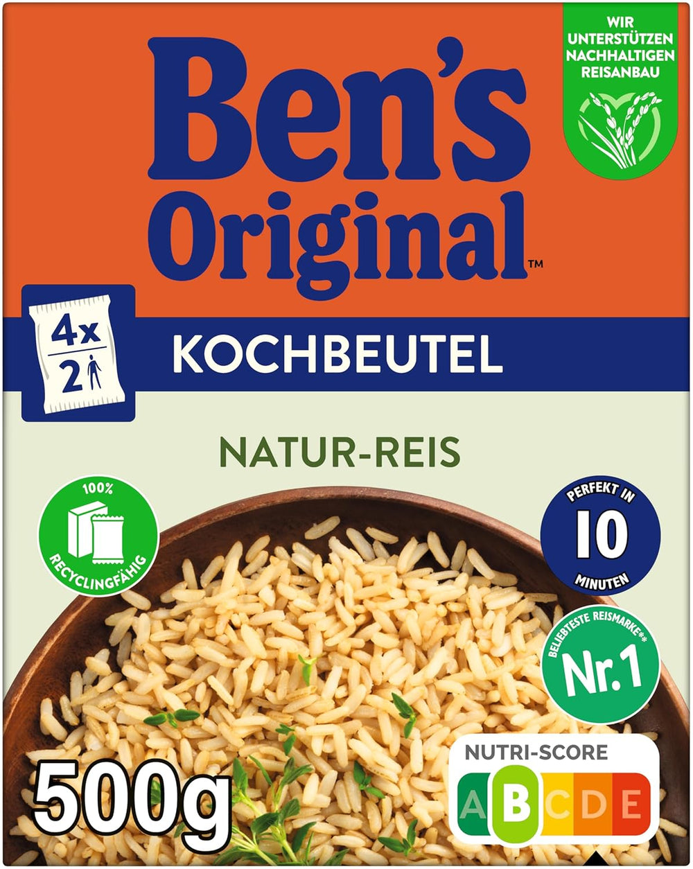 Orez natural BEN'S ORIGINAL™ în pungă, 9 x 500 g