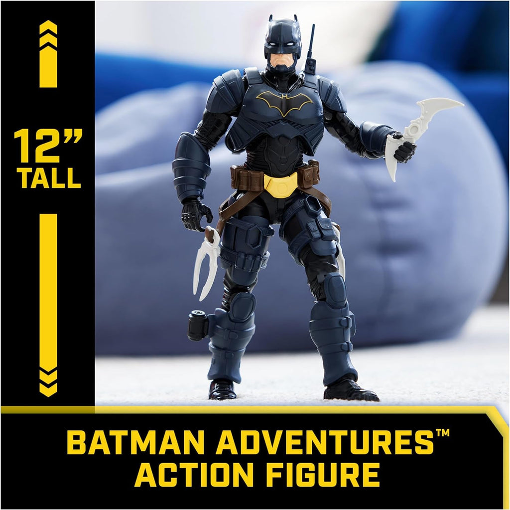 DC Batman Adventures Action Figure, 30 Cm - Cu 16 elemente de echipament și complet mobil pentru aventuri captivante și cascadorii pline de acțiune, jucărie pentru copii de la 3 ani în sus Action figures Naty Shop