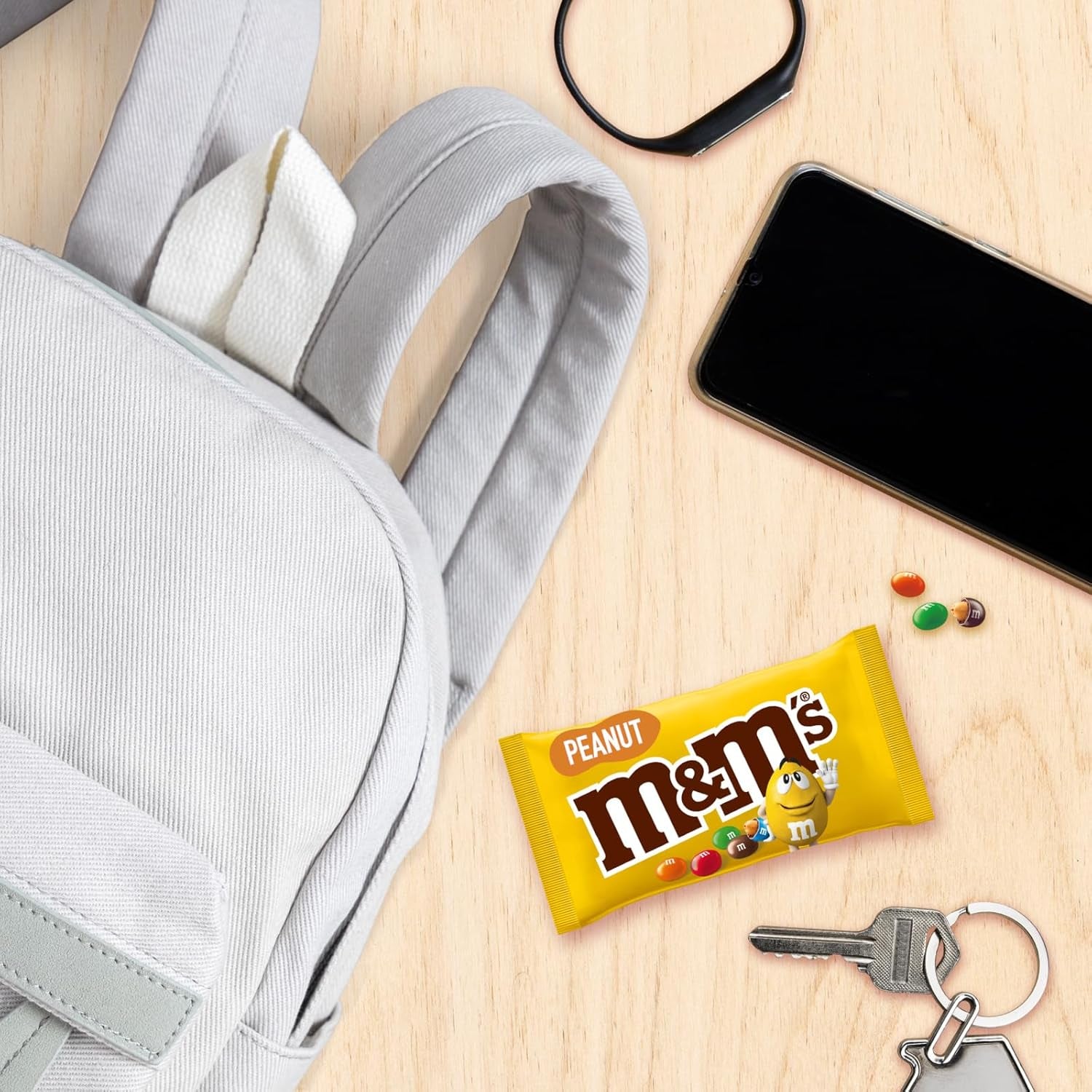 M&M's Peanut, pachet vrac de ciocolată, 24 x 45g, linte cu ciocolată și aromă de arahide, cadou de ciocolată (1080g), ideal ca delicatesă cu tematică de fotbal american
