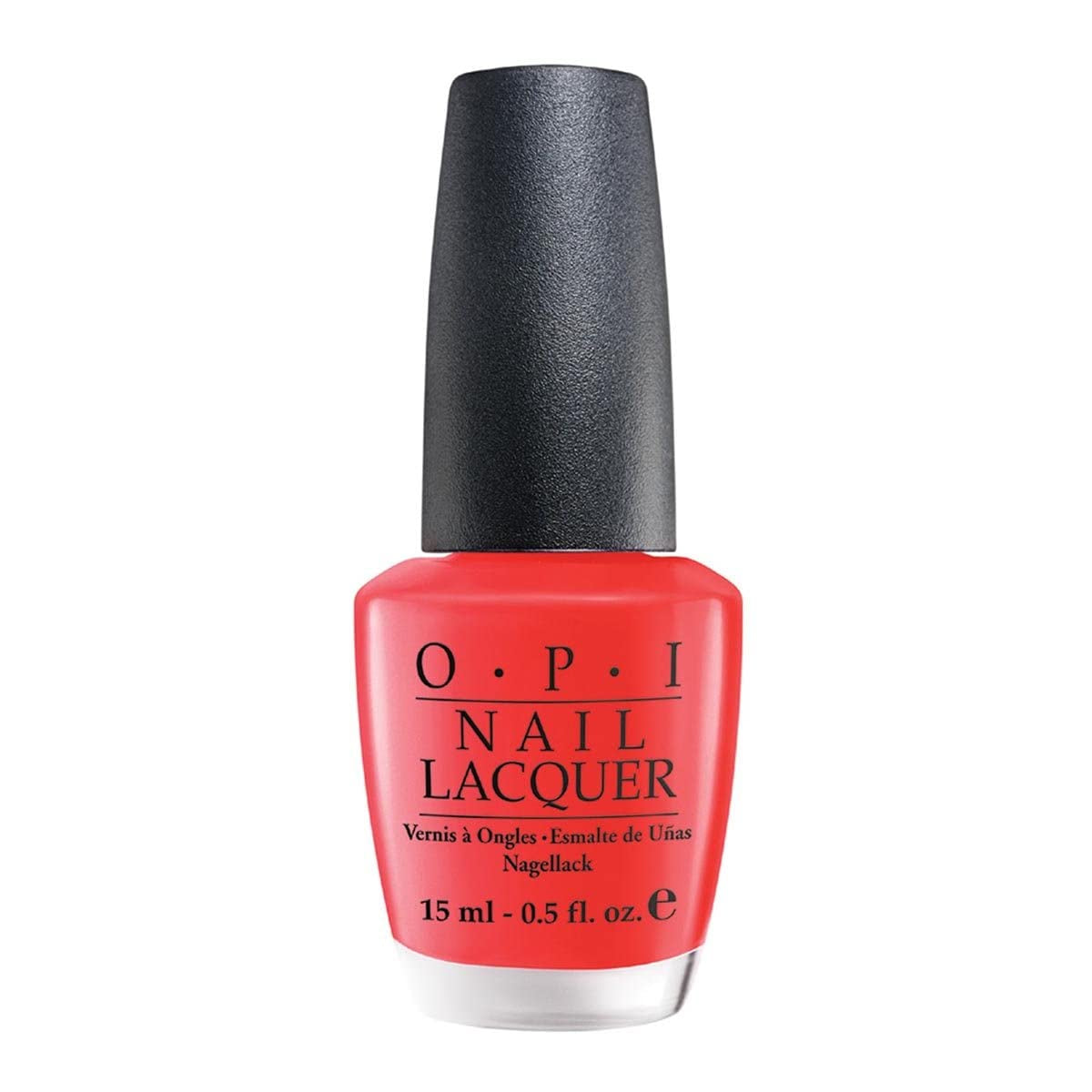 Oja OPI Nail Lacquer în nuanțe de roșu și portocaliu – Oja cu uscare rapidă, rezistentă la ciobire și de lungă durată – durează până la 7 zile – cu pensulă ProWide extra-lată