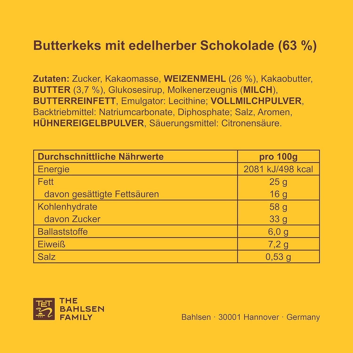 LEIBNIZ Choco Edelherb, 125 g, Fursecuri crocante cu unt încorporate în ciocolată neagră (1 x 125 g)