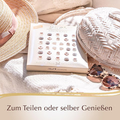 Ciocolată - Mini Praline Albe | 90 g | Cutie cu 18 praline în 6 sortimente delicioase | Cadou de ciocolată | Cadou de ciocolată (pachet de 3)