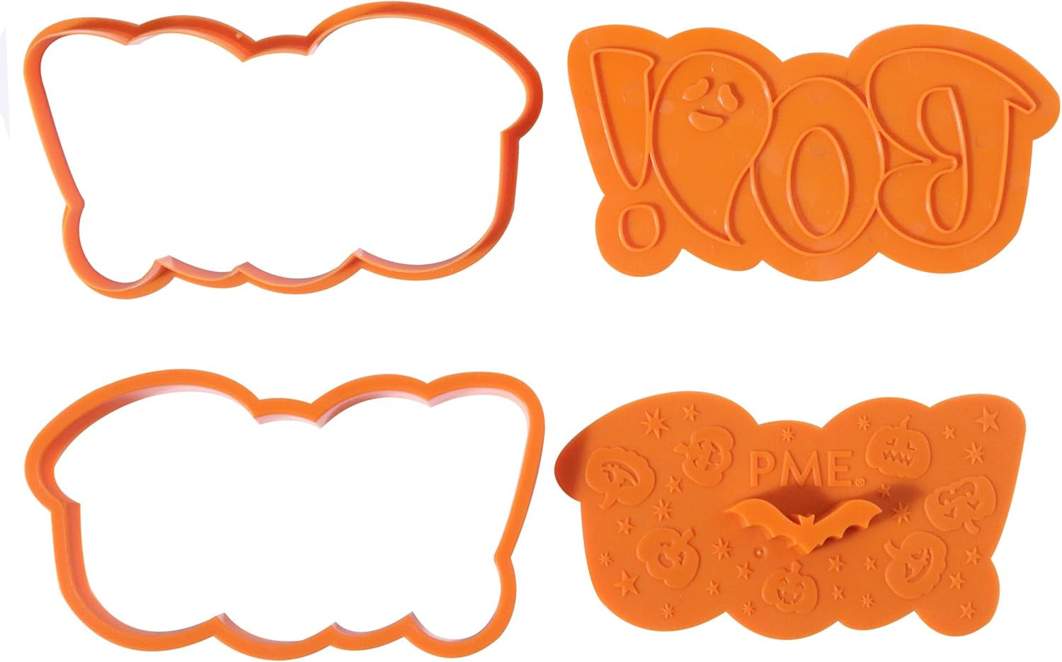 Forme și ștampile pentru biscuiți de Halloween - Halloween fericit (set de 3 piese)