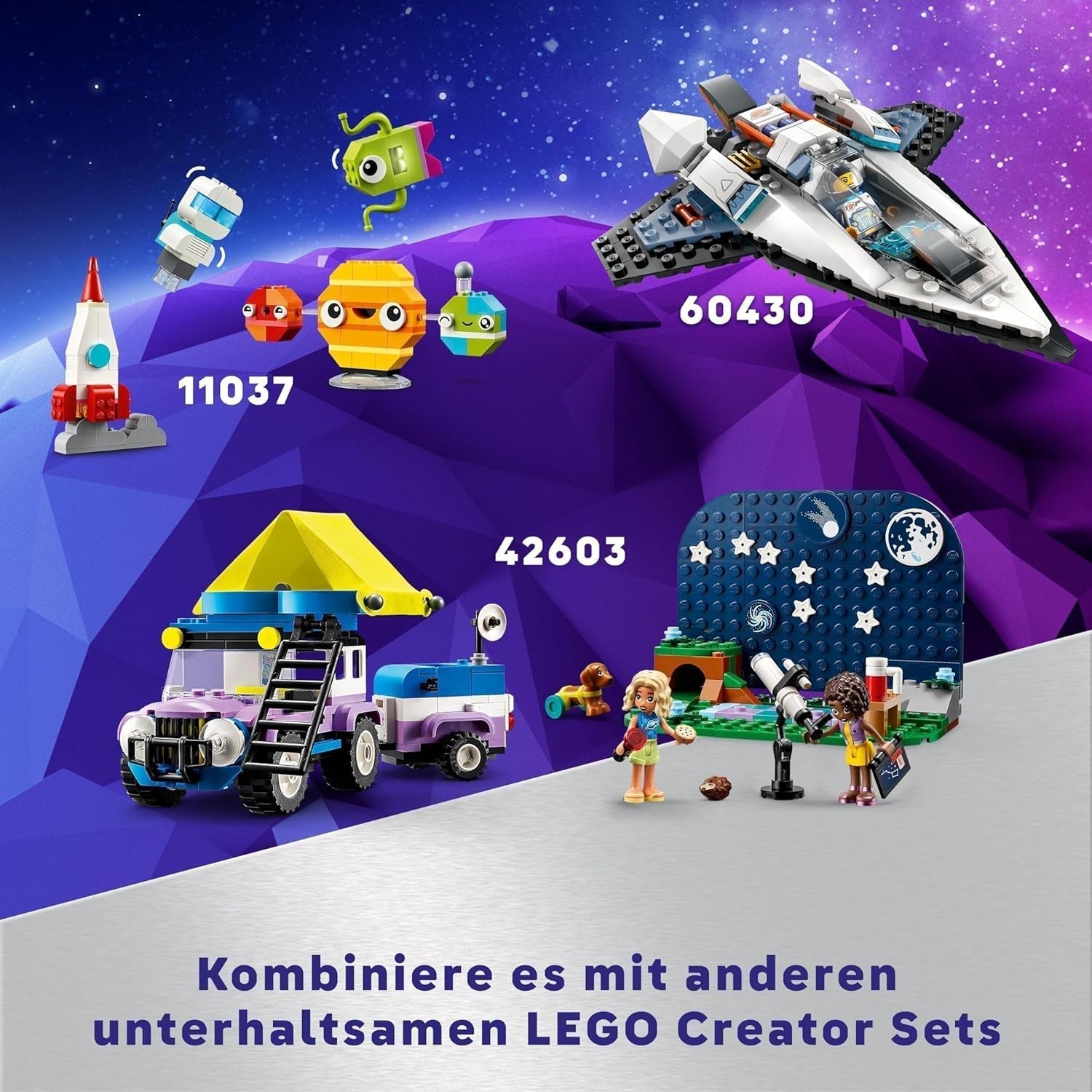 Jucărie LEGO Creator 3In1 Astronaut în spațiu, kit model cu câine și navă spațială pentru copii, decorațiuni pentru grădiniță, cadou creativ pentru băieți și fete de la 9 ani 31152 Seturi de constructie Besuche den LEGO-Store