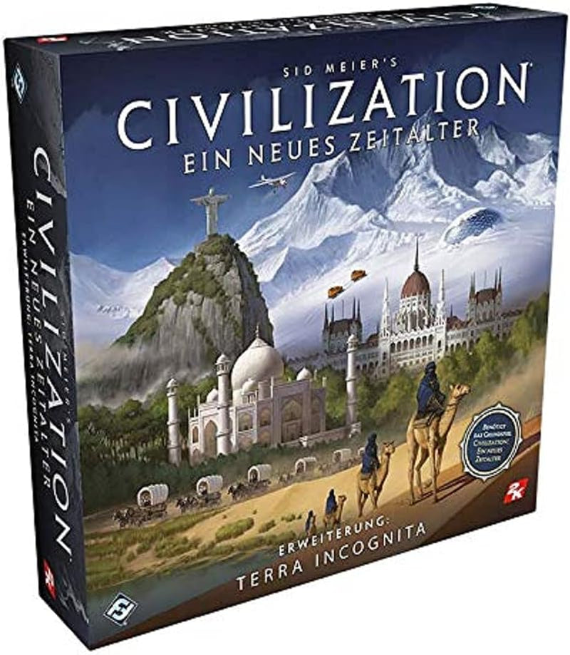 Fantasy Flight Games, Civilization: A New Age, Joc de bază, Joc pentru experți, Joc de societate, 2-4 jucători, Vârste 14+, 120+ minute, Germană