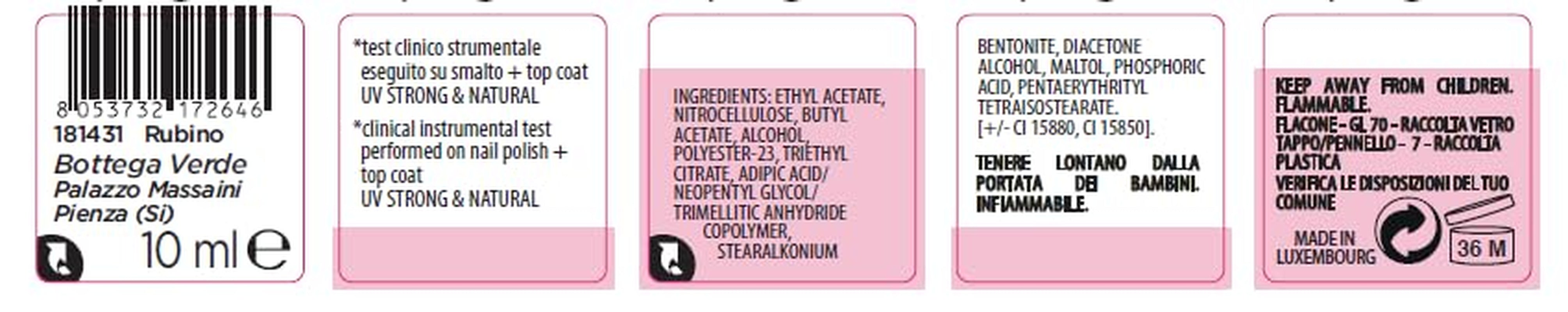 - Oja pentru unghii timp de 7 zile, 10 ml, roșu rubin