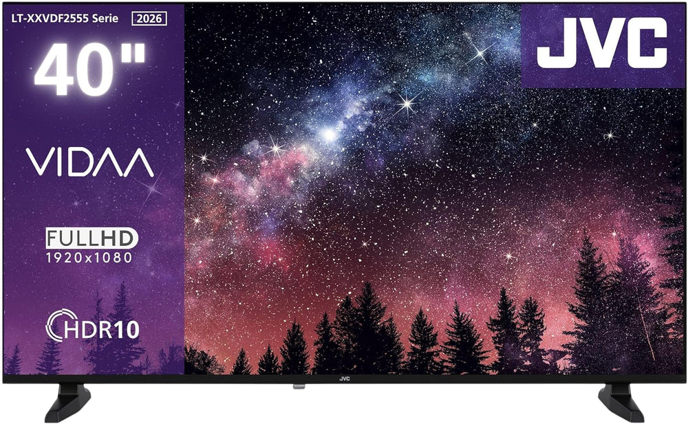 Televizor inteligent JVC VIDAA LT-32VDF5455 de 32 de inci, televizor Full HD, televizor HDR cu tuner triplu integrat, televizor LED negru