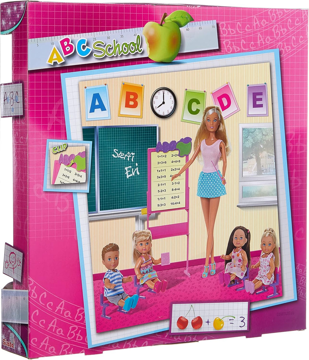 Simba - Păpușa Steffi Love Școlăriță – Păpușă 29 cm – Imagine și Accesorii + 4 Elevi – 105730472002
