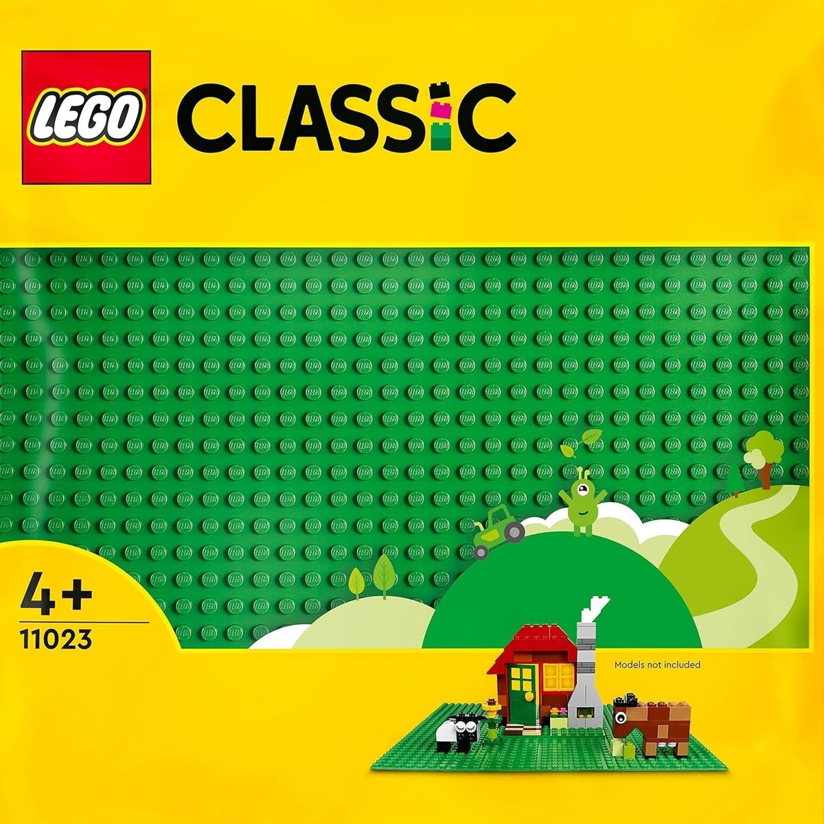 LEGO 11023 Placă de construcție clasică verde, placă de bază pătrată cu 32X32 adâncituri ca bază pentru construcții și pentru alte seturi LEGO Seturi de constructie Besuche den LEGO-Store Singur