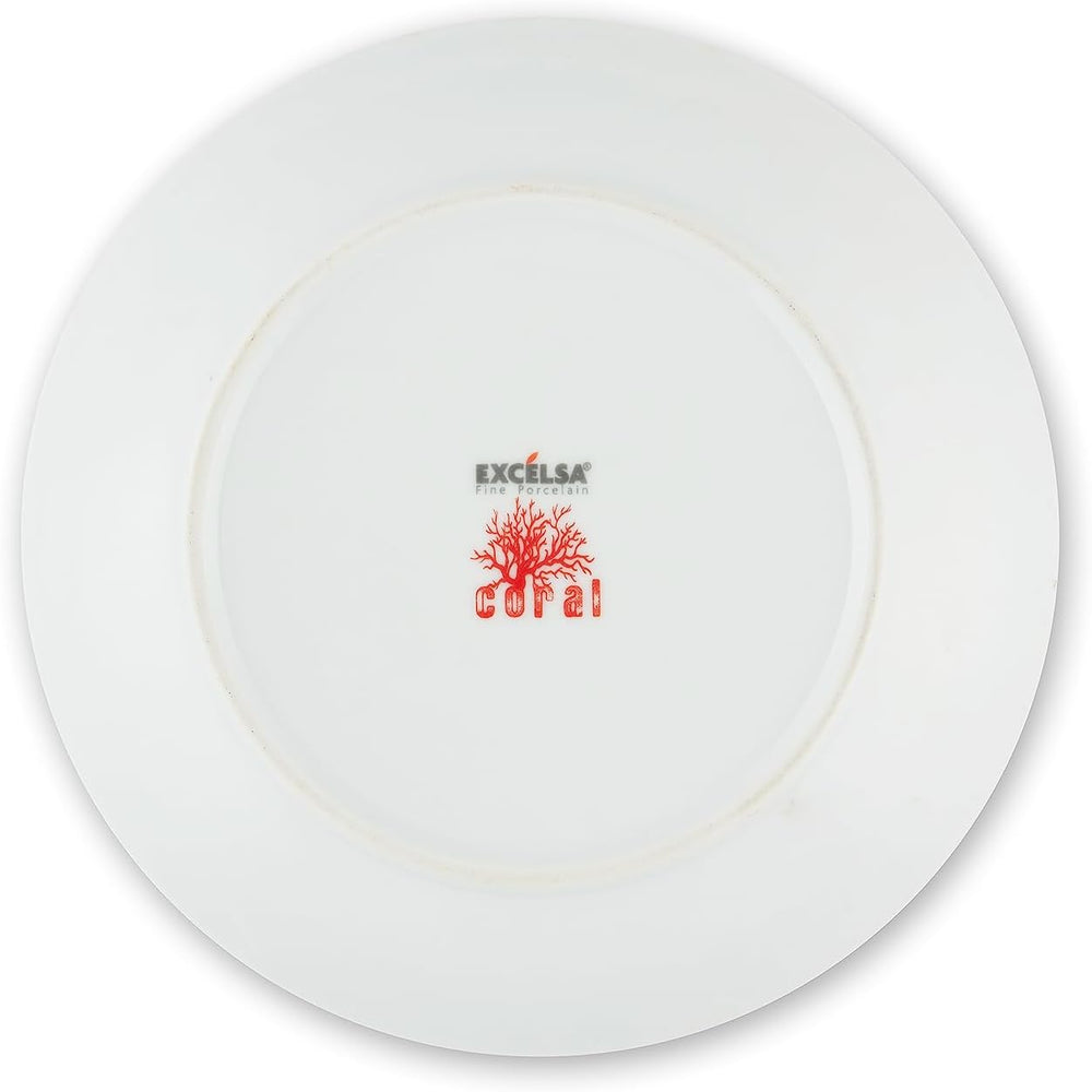 Serviciu de masă Excelsa Coral, 18 piese, porțelan, roșu