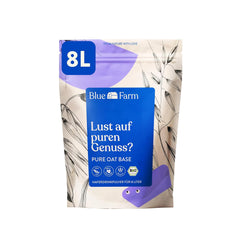Blue Farm Pure Oat Base für bis zu 8 Liter Haferdrink zum Selbermischen – 100% beste Bio-Qualität – 100% vegan, laktosefrei & glutenfrei – 90% weniger Verpackungsmüll