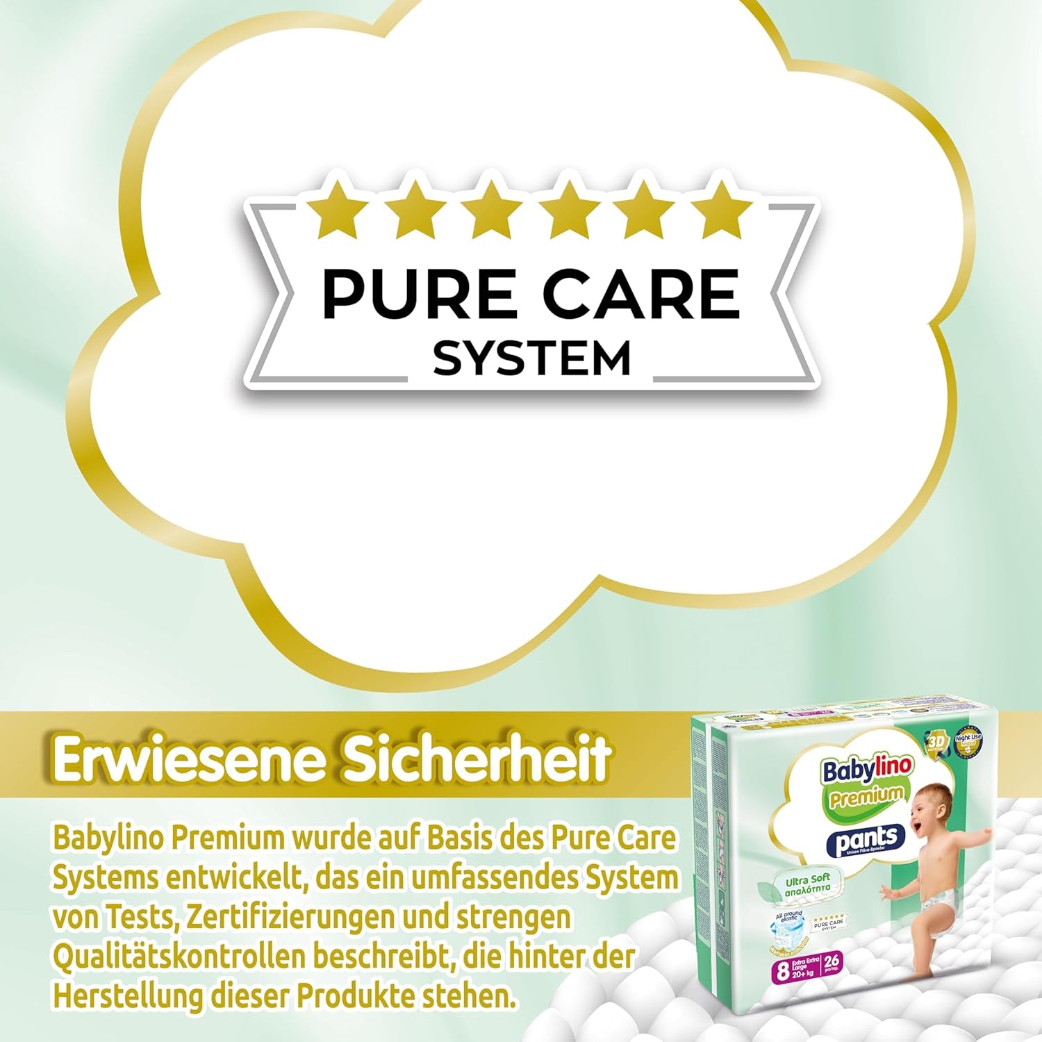 Pantaloni Premium Mărimea 8 cu Filtru Ultra-Moale, XXL (20+ kg), 26 bucăți