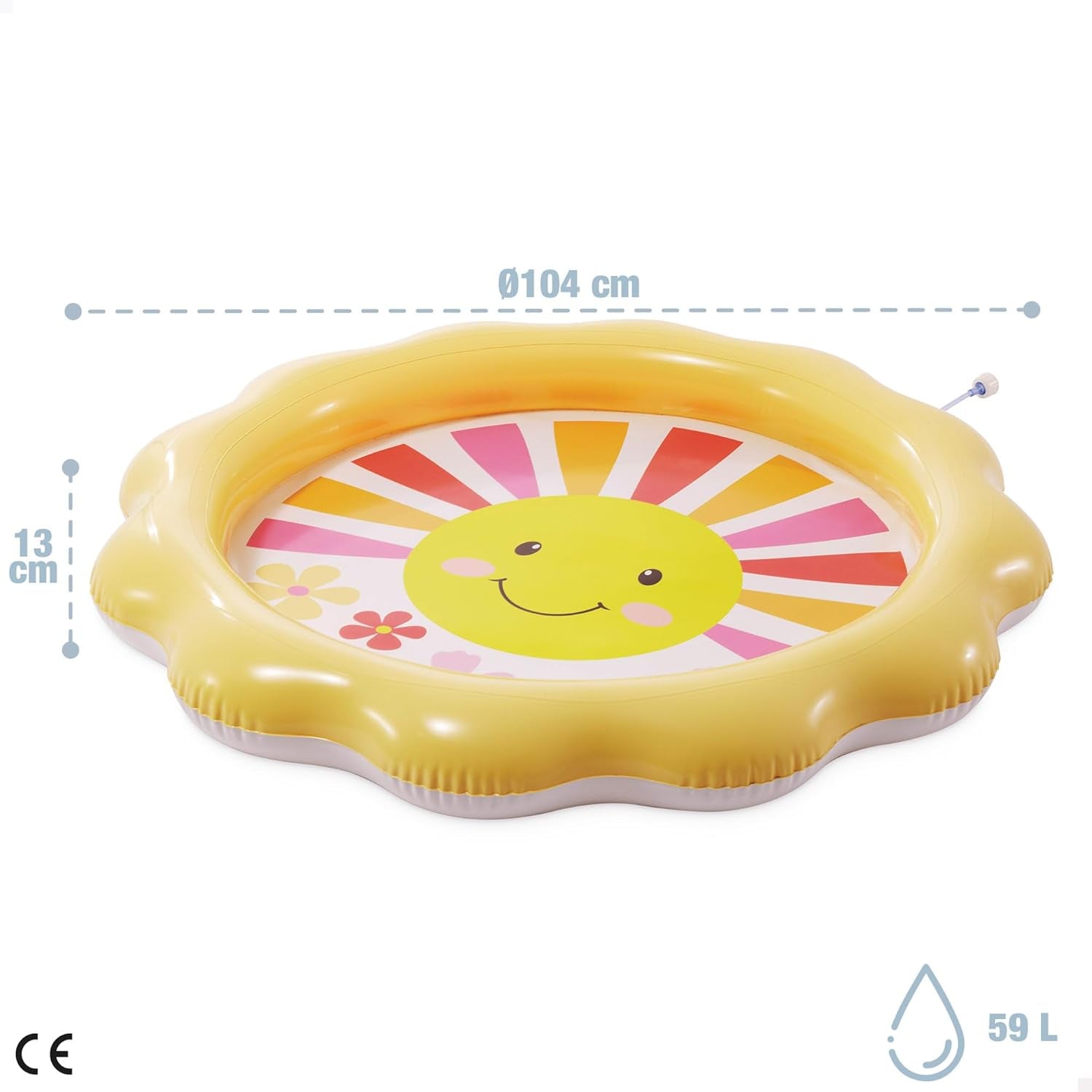 Piscină gonflabilă Intex Sunny Rays 56126NP (umflată, 104 x 104 x 13 cm)