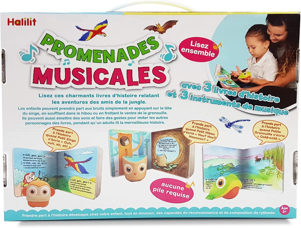 HA 4007 Instrumente muzicale, plimbări muzicale, 3 cărți și 3 instrumente Jucarii Bebe Naty Shop