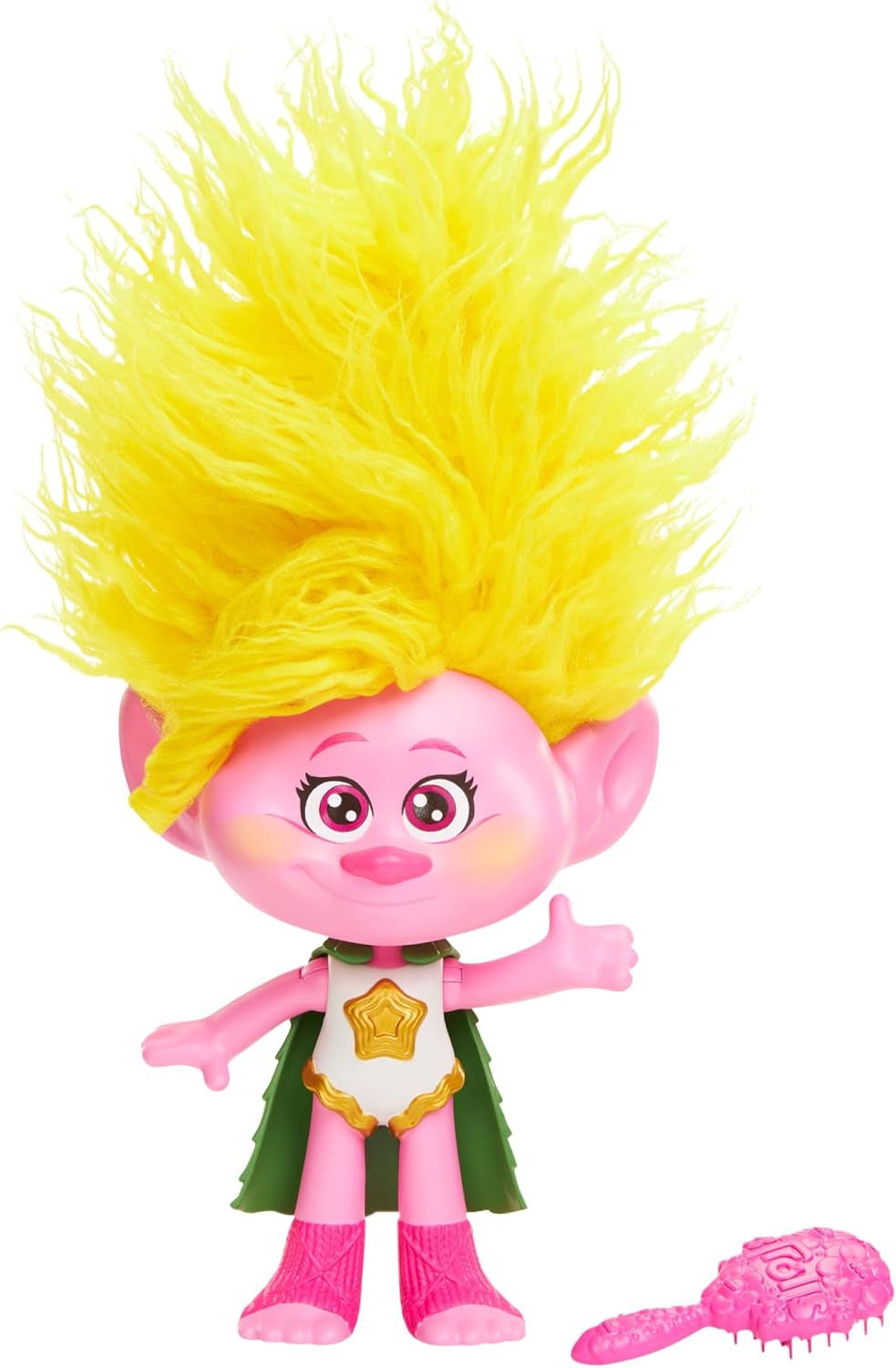Mattel DREAMWORKS TROLLS Rainbow Hairtunes Poppy Doll - lumină și sunet, păr luminos, muzică și scaune, coroană detașabilă, pentru copii cu vârsta peste 3 ani, HNF20 Papusi Naty Shop Viva