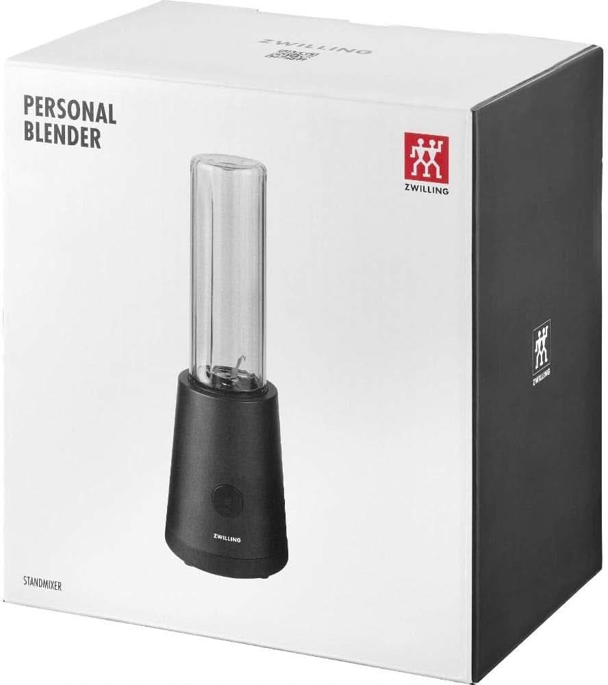 ZWILLING Standmixer, Smoothie Maker, Inkl. Trinkflasche Mit Verschluss, 600 Ml, 300 Watt, Edelstahl/Kunststoff, Schwarz Bucatarie Naty Shop