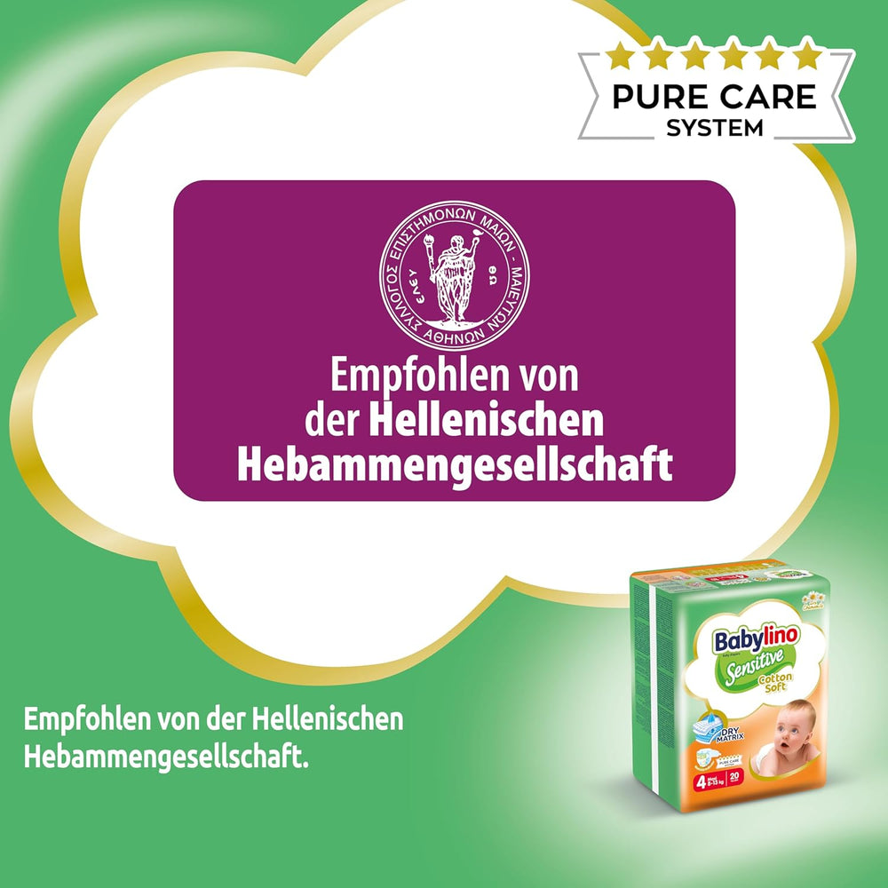 Scutece pentru bebeluși Sensitive mărimea 4, Maxi (8-13 kg), 20 bucăți