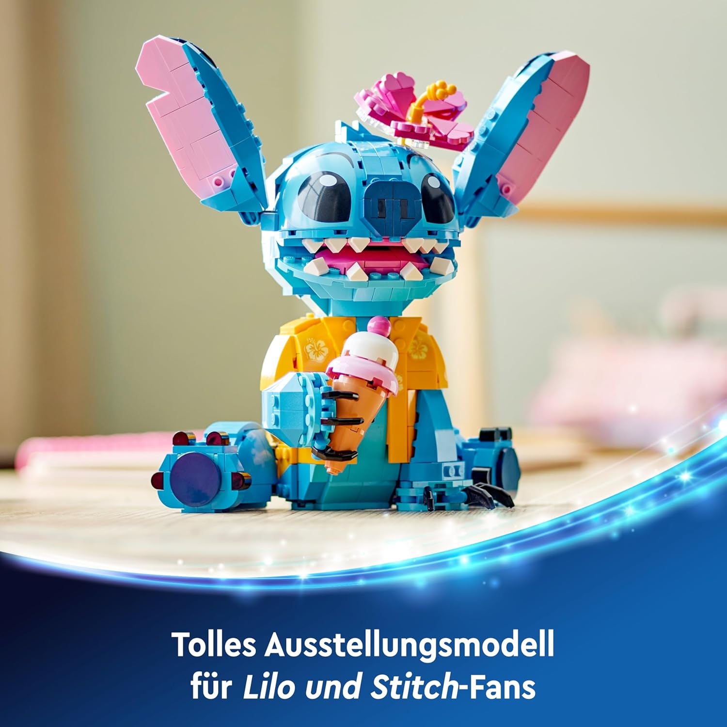 LEGO | Disney Stitch Spielzeug - Figur zum Spielen und Sammeln mit Einer Eistüte und Einer dekorativen Blume - Geschenk für Mädchen, Jungen und Lilo & Stitch Filmfans ab 9 Jahren - 43249