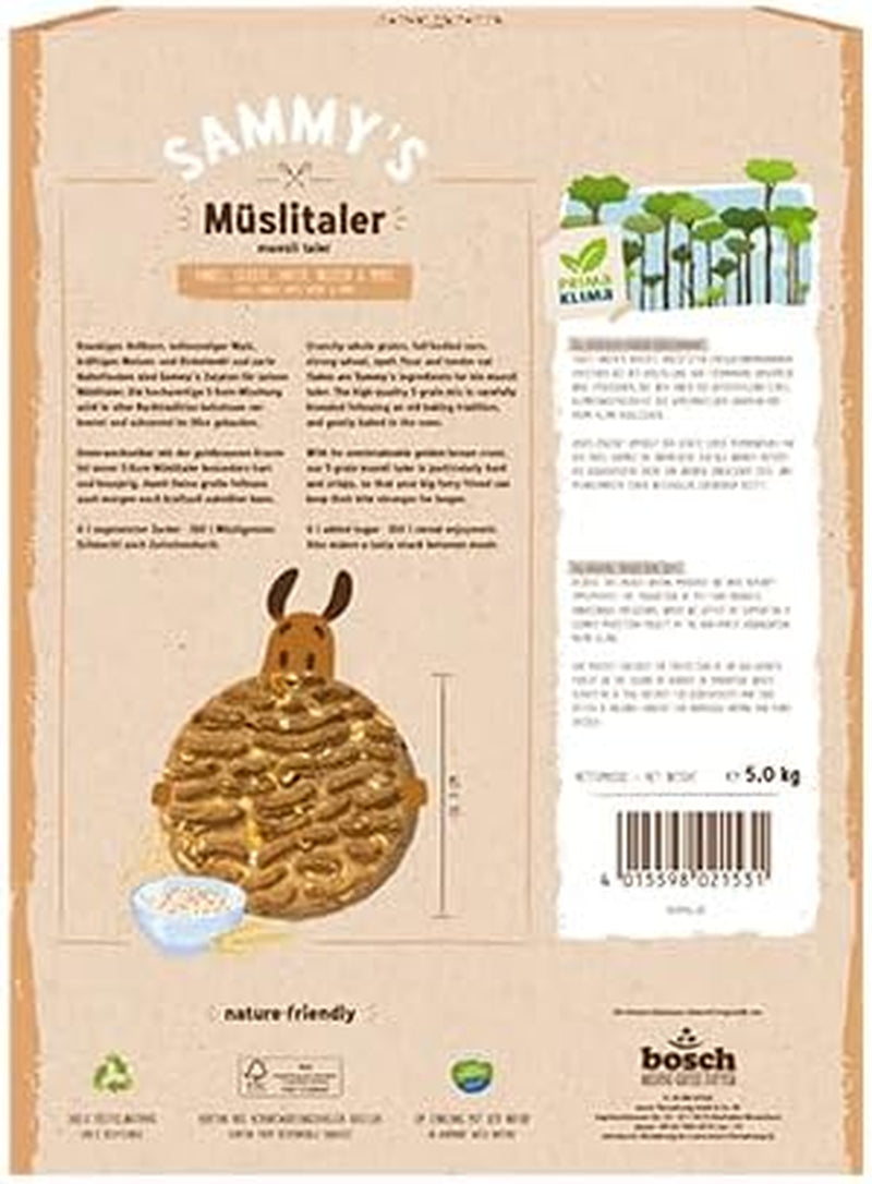 Monede de muesli Sammy's | Gustări crocante coapte pentru câini | Monede de muesli din 5 cereale pentru prietenul tău blănos de talie mare (peste 30 kg) | 1 kg