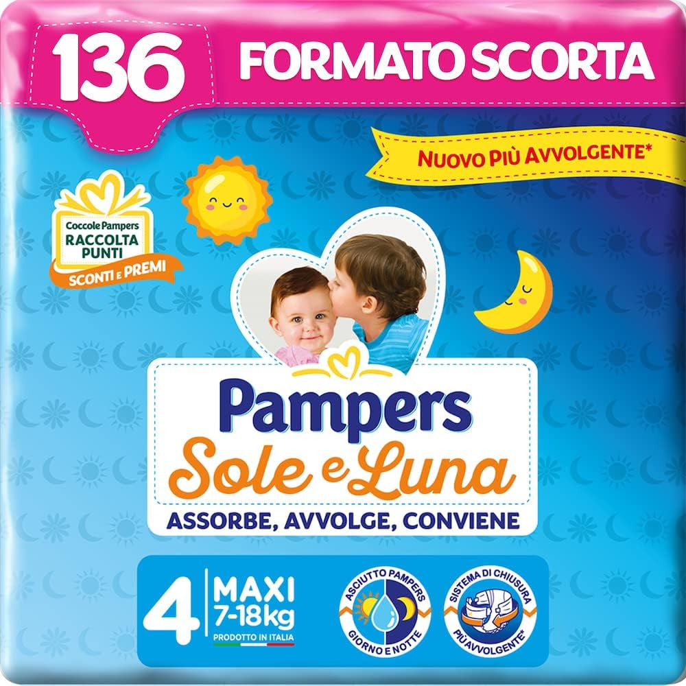 Scutece Pampers Sun and Moon, Unisex, Junior, Mărimea 5 (11-25 kg), 120 de scutece