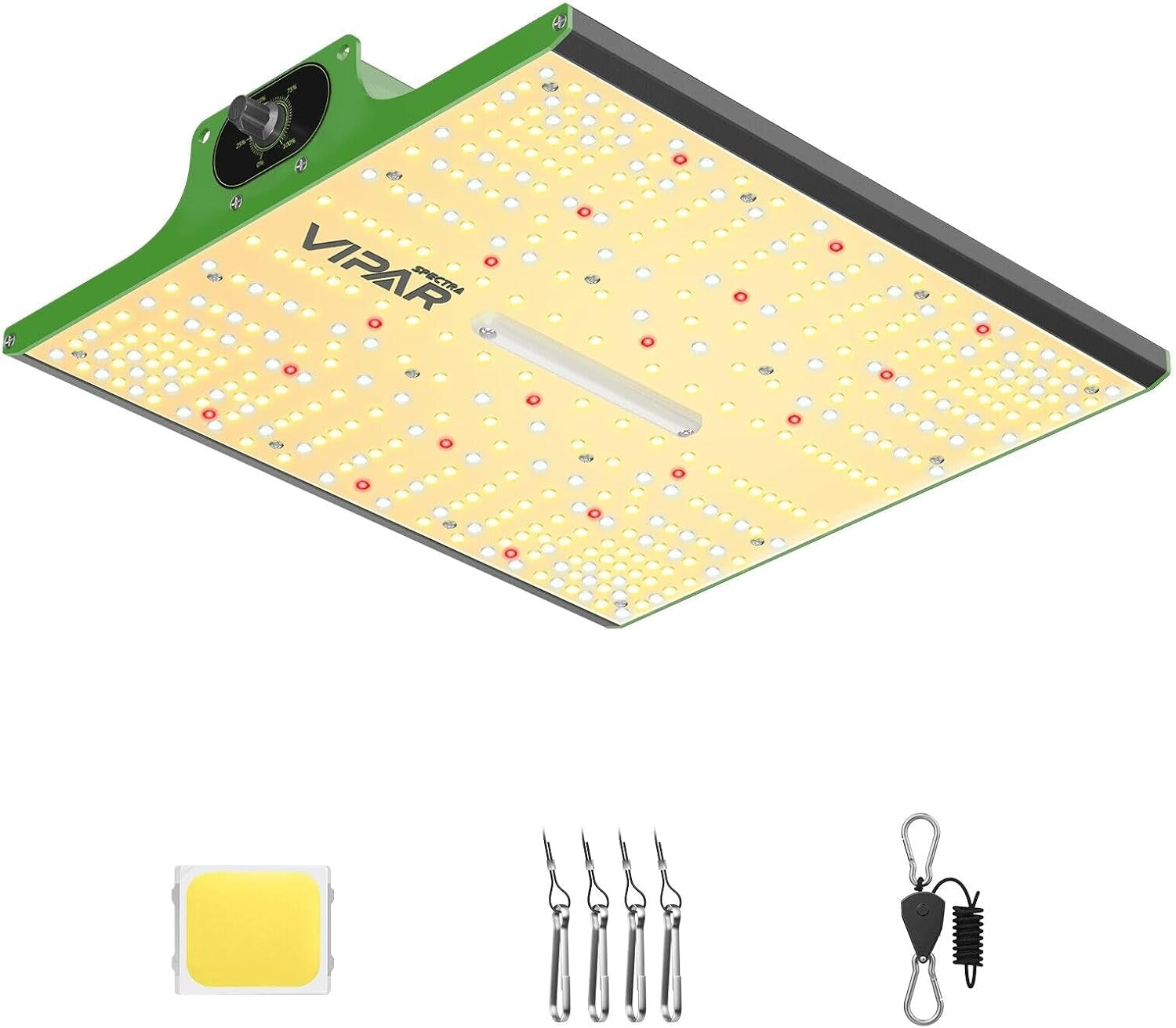 Lampă de creștere LED VIPARSPECTRA P1000, lampă cu spectru complet cu 2024 LED-uri, lumină de creștere LED, reglabilă 0%-100% pentru sere, plante de interior, răsaduri, legume, flori, pentru corturi de creștere 60x60cm și 80x80cm