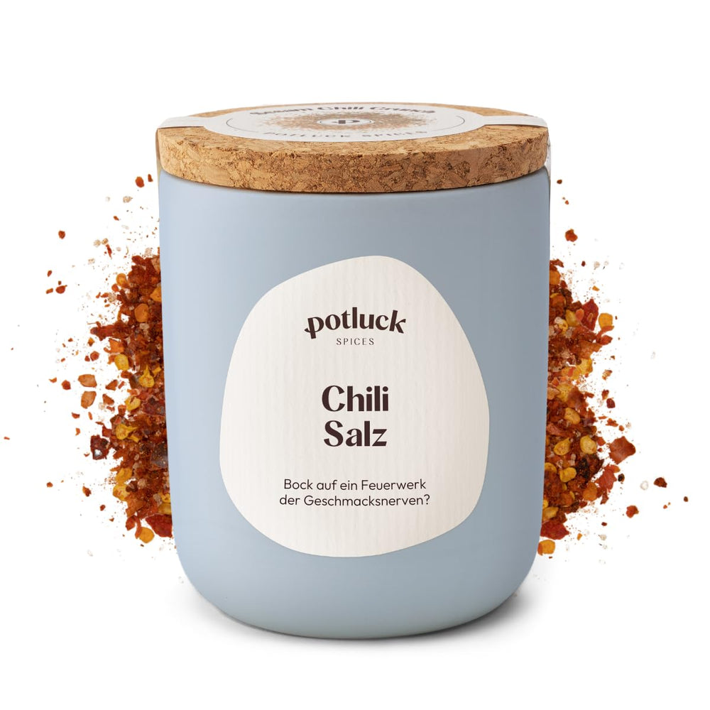 Potluck | Fleur de Sel handgeschöpft | Meersalz im Keramiktopf | 80g | Vegan, glutenfrei und mit natürlichen Inhaltsstoffen