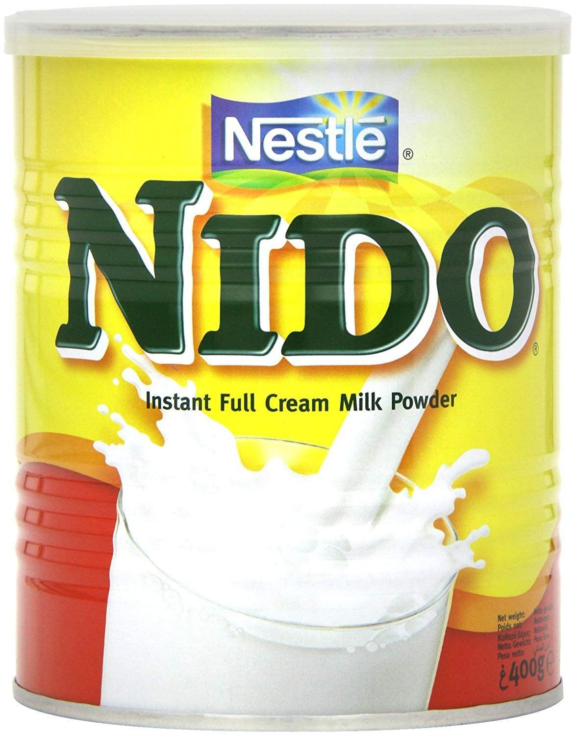 Nestle Nido Vollmilchpulver – Instant Creme für Kaffee- und Teegetränke mit Vitaminen & Mineralstoffen & ohne Konservierungsmitteln oder Farben - 400g Dose