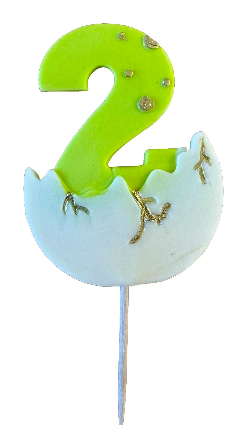 Decoratiune comestibila din zahar, Cifra 2 Decoratiuni din Pasta de Zahar Nati Shop