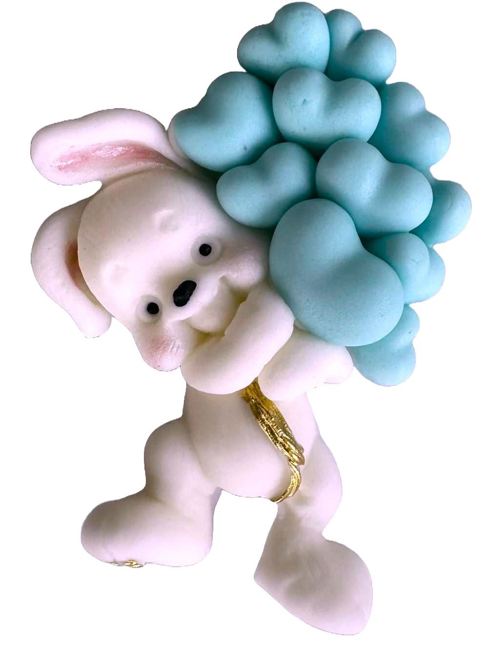 Decoratiune comestibila din zahar, Iepuras Decoratiuni din Pasta de Zahar Nati Shop