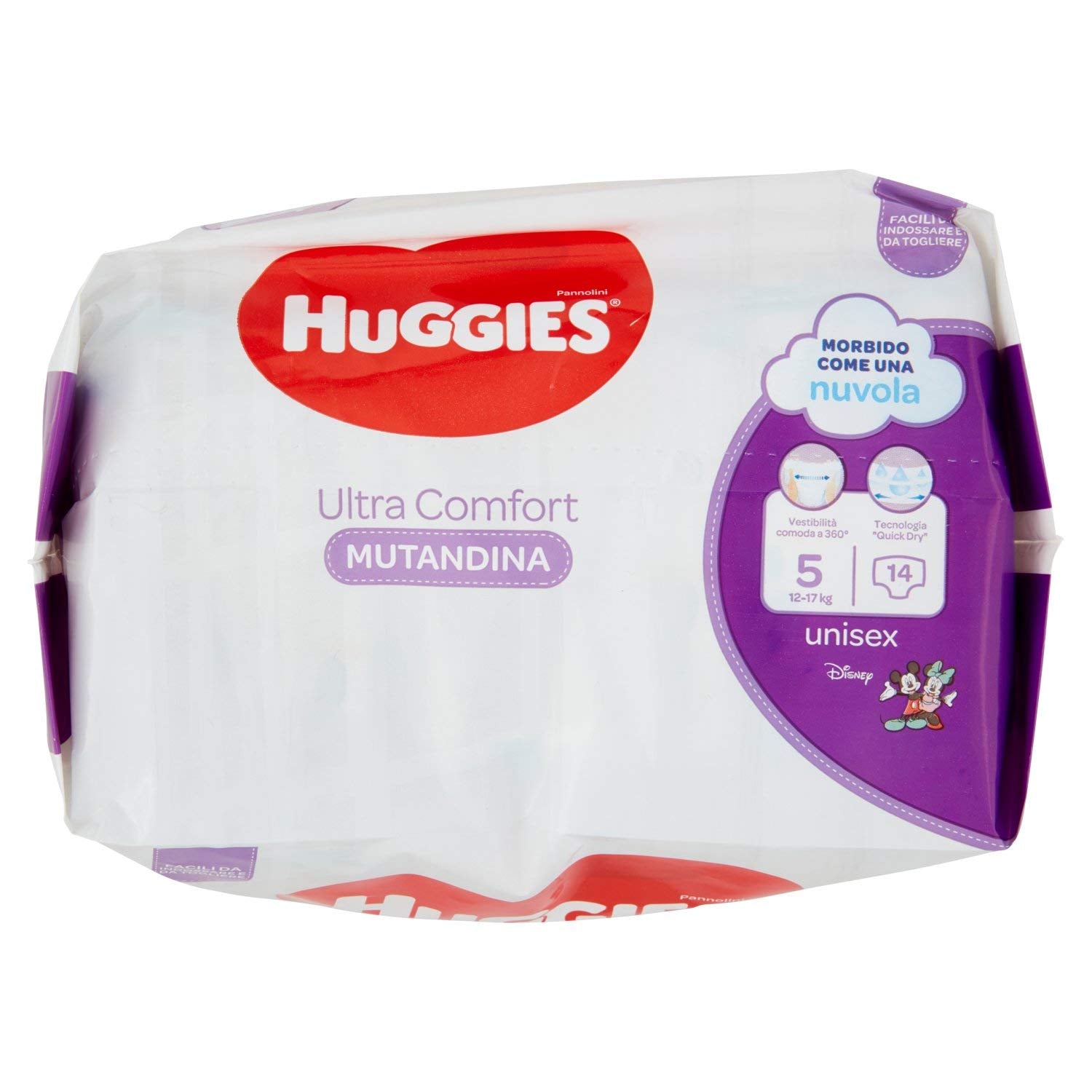 Huggies PANNOLINI Mutandina Scutec de unică folosință, pentru copii/fete, 12 kg, 17 kg, multicolor, 14 bucăți (S)